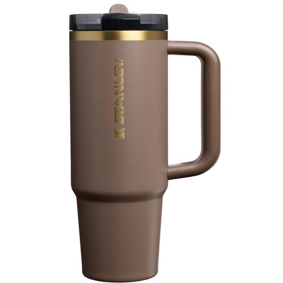 STANLEY QUENCHER PROTOUR FLIP STRAW TUMBLER, 30 OZ- ESPRESSO GOLD - Picture 1 of 3
